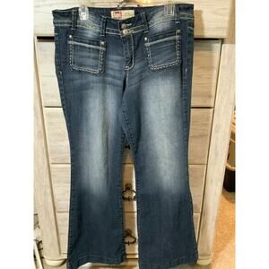 LEI Low Rise Flare Jeans Y2K Vintage Size 15